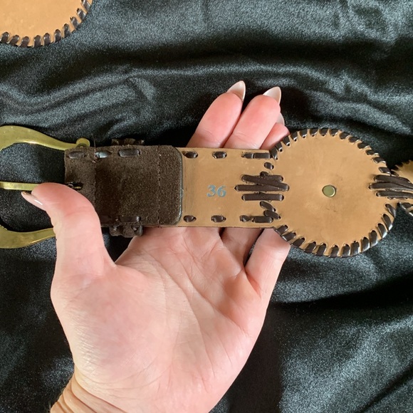 Ornate Suede Leather Belt - Picture 7 of 7